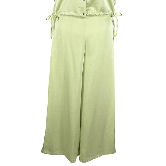 House Of Harlow 1960 NWT S Kelly Green 2 Piece Set Crop Top Wide Leg Pant Hippie - Picture 6 of 16
